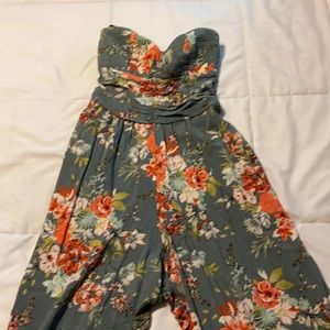 Brand New (NWT) Strapless Floral Jumpsuit